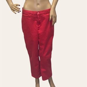 Calvin Klein Hot Pink Fuchsia Stretchy Cropped Ankle Pants Slacks Size 12 VGC